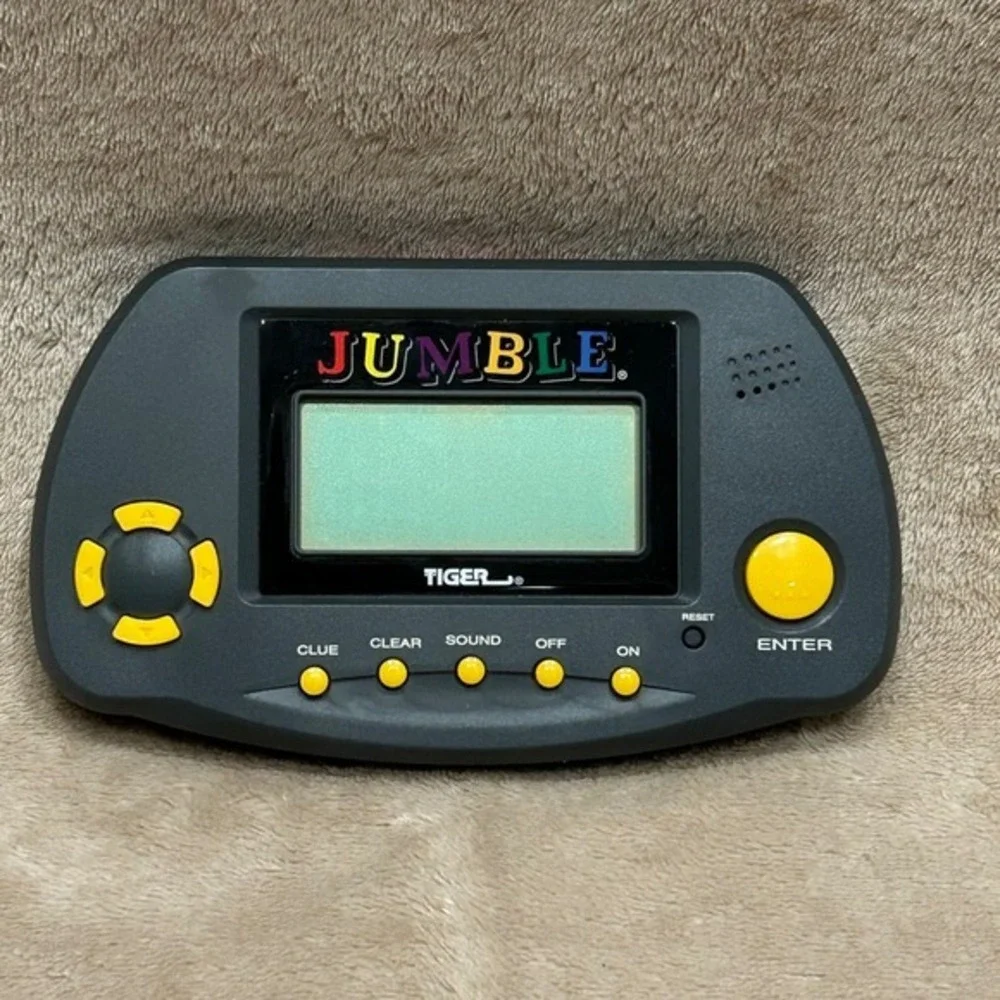 Vintage 1998 Jumble Tiger Handheld Game Electronic Word‎ Game